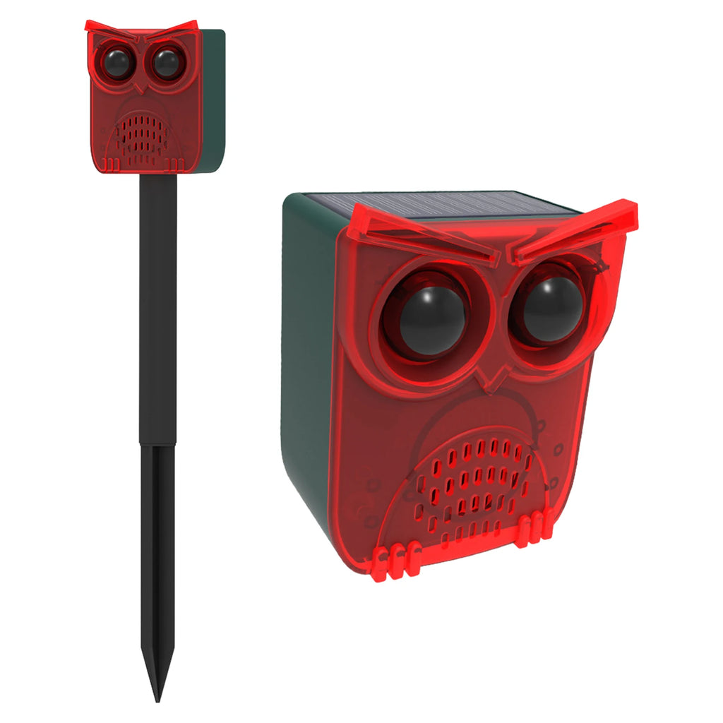 Solar Outdoor Motion Sensor Alarm Dog Barking&Gunshot Sound Home Security Alarm Animal Repeller Loud Noise Maker for Yard Garden