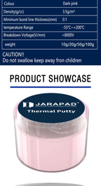 JARAPAD Thermal Putty For VGA GPU IC Processor Rapid Cooling Thermal Pad Replacement Heat Blocking Putty High Performance
