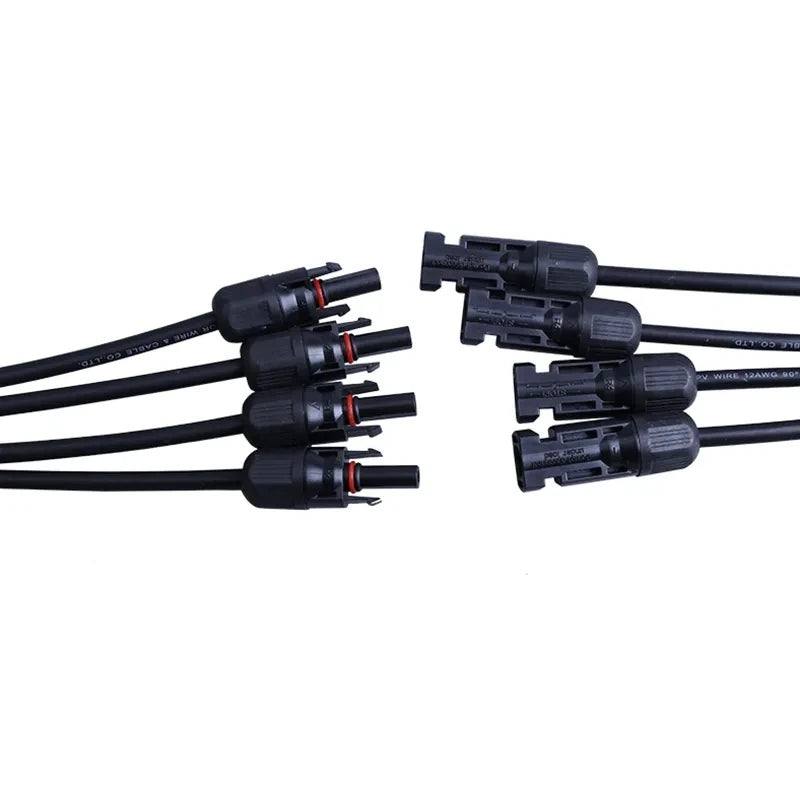 MC4 Solar Connector T Type Y Branch PV Panel Parallel Connection Waterproof IP67 Male Female 2Pcs Solar Cell Plug