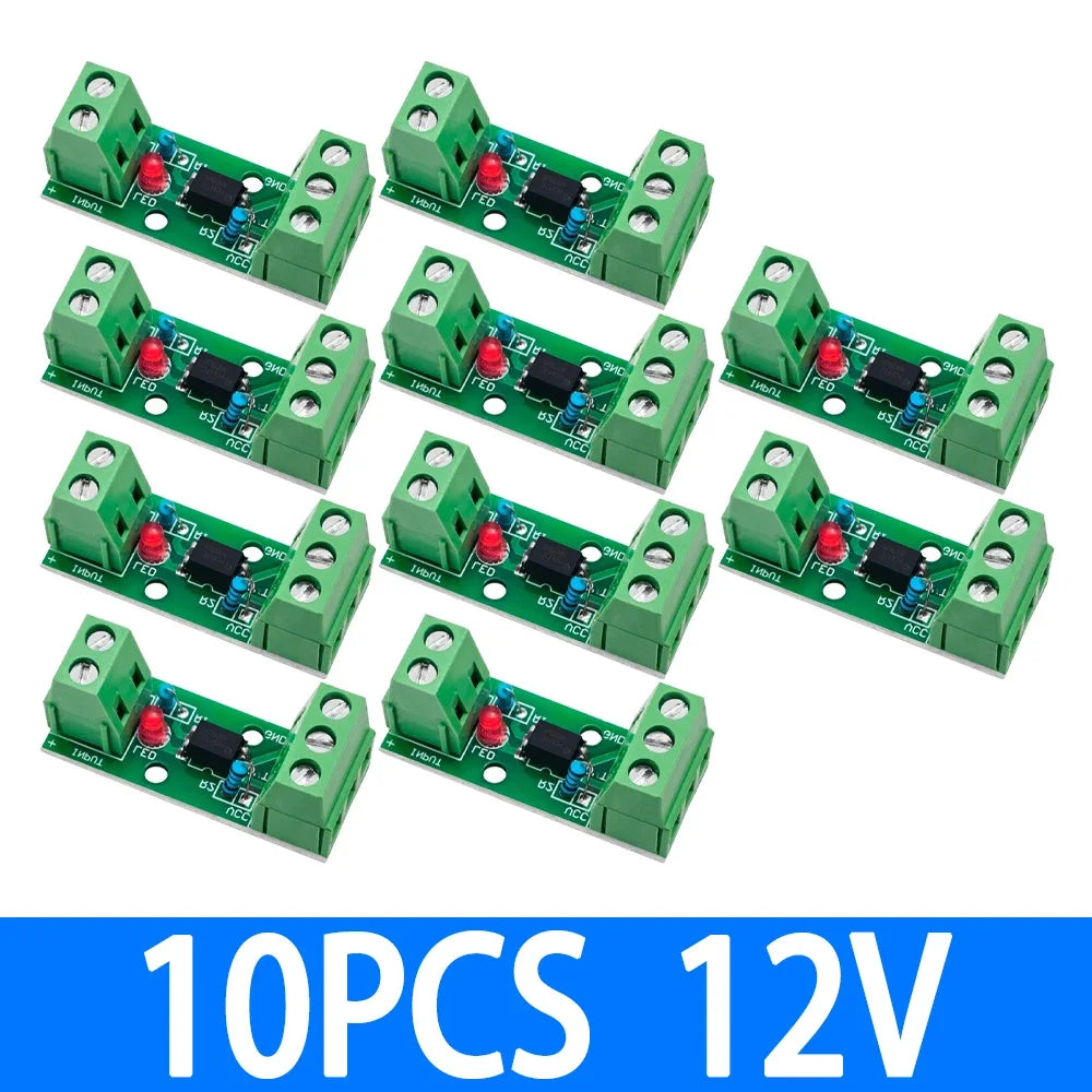 1~20PCS 1 Channel Way Optocoupler Isolation Module PC817 3V-5V 12V 24V Photoelectric Isolator Rail Holder PLC Drive Motor Board