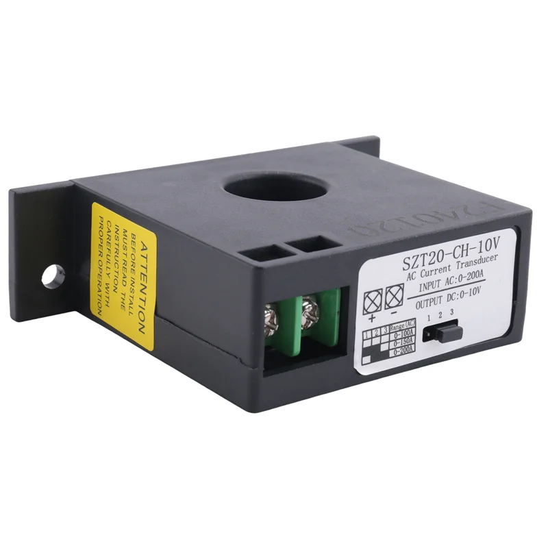 AC Current Transmitter AC Current Transducer Overload Protector Input AC 0-200A Output DC 0-10V SZT20-CH-10V-Hot