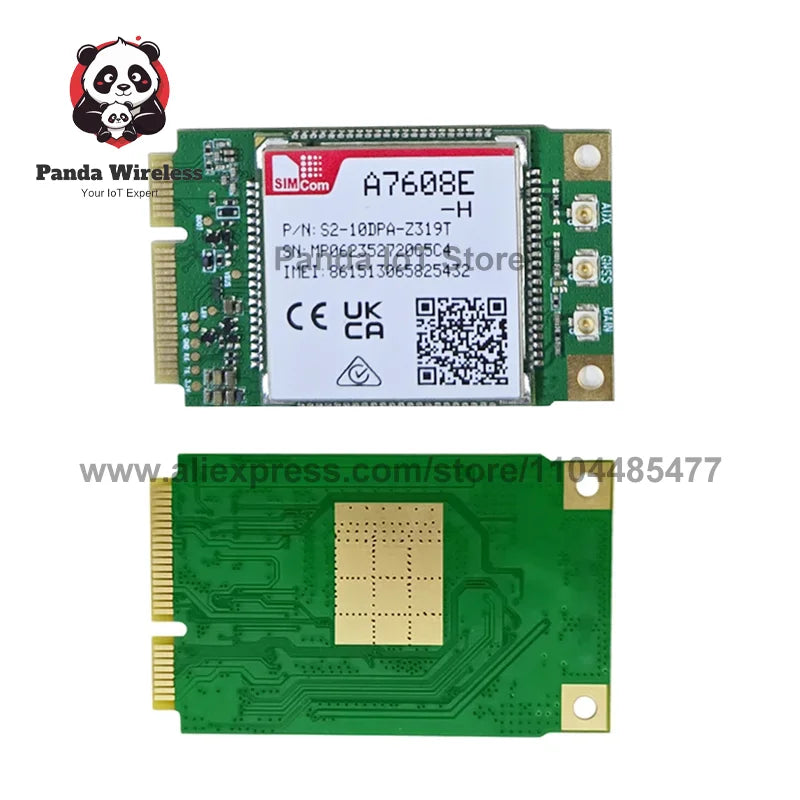 1pcs SIMCOM CAT4 4G LTE-module A7608E-H PCIE Support GPS Replace SIM5320E SIM5360E series SIM7600E with Antennas adapter pigtail