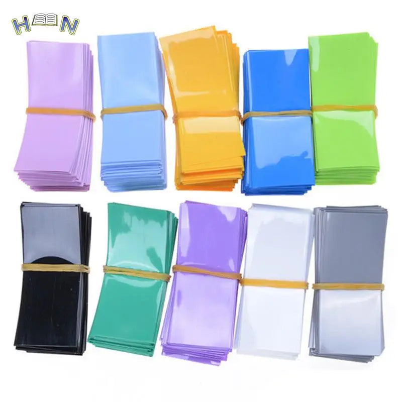 100pcs Li-ion 18650 Battery Wrap PVC Heat Shrink Tubing Precut For Battery Film Tape Battery Cover Shrinking Tube