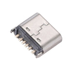 10pcs/lot 6 Pin SMT Socket Connector Micro USB Type C 3.1 Female Placement SMD DIP For PCB Design PD High Current Fast Charge