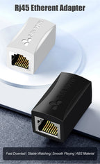 SAMZHE Ethernet Adapter 8P8C RJ45 Lan Cable Extension Connector for Internet Connection Cord Female to Female