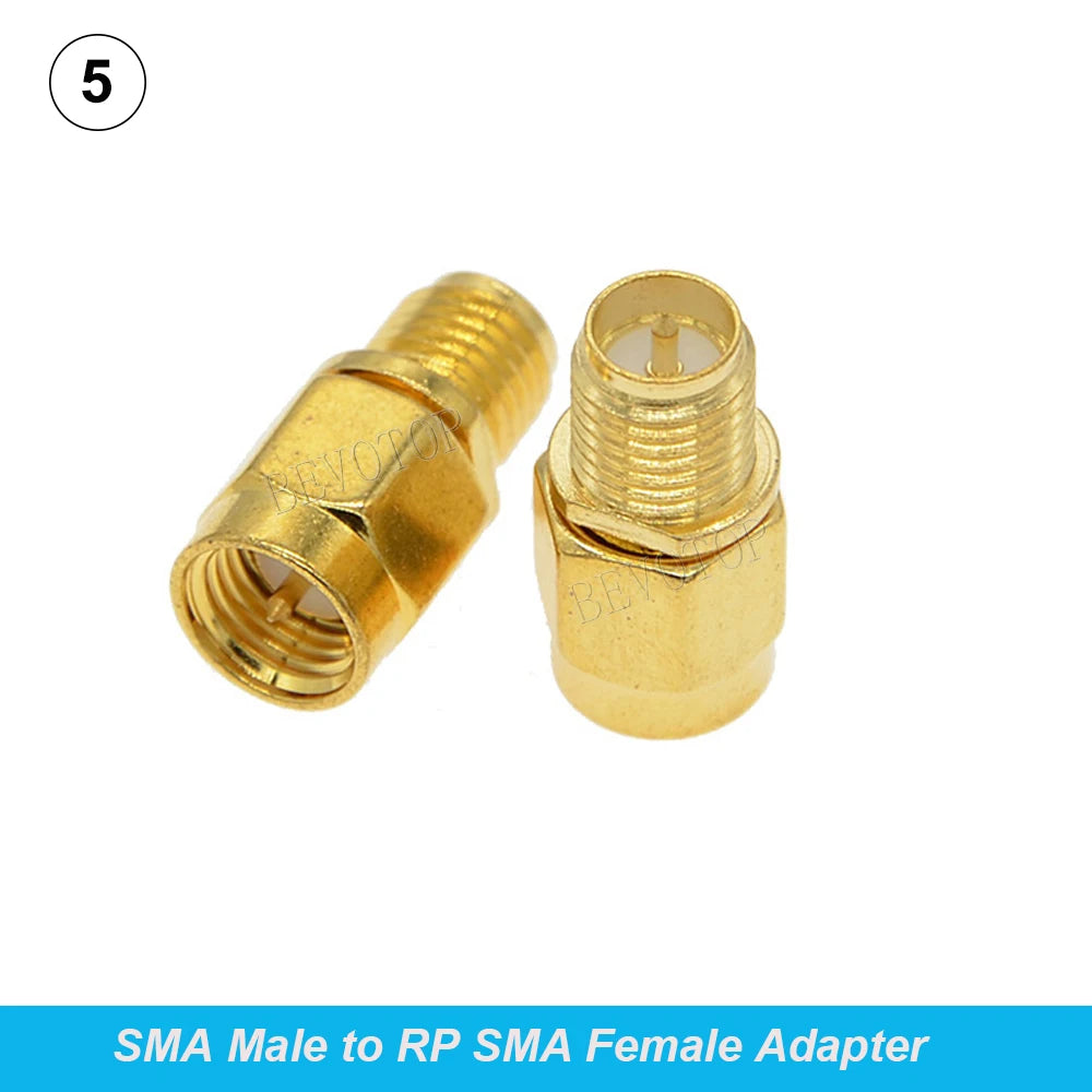 2Pcs/Lot SMA/RP SMA Male to RP SMA Female Straight Adapter RF Coaxial Connector Converter for WIFI 4G Antenna Wholesale