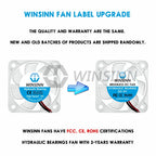 WINSINN 25mm 30mm 40mm RGB Fan USB Color Led DC 5V 12V 24V 2510 3010 4010 Hydraulic Bearing Brushless Cooling 2PIN