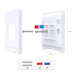 AMPCOM 86 Type Faceplate Computer Socket Panel Network Module RJ11 RJ45 Cable Interface Outlet Wall Socket Electrical Equipment