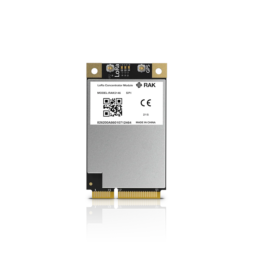 RAK5146 Gateway Concentrator Module for LoRaWAN, SX1303 LoRa Core (SPI or USB, GPS, LBT)