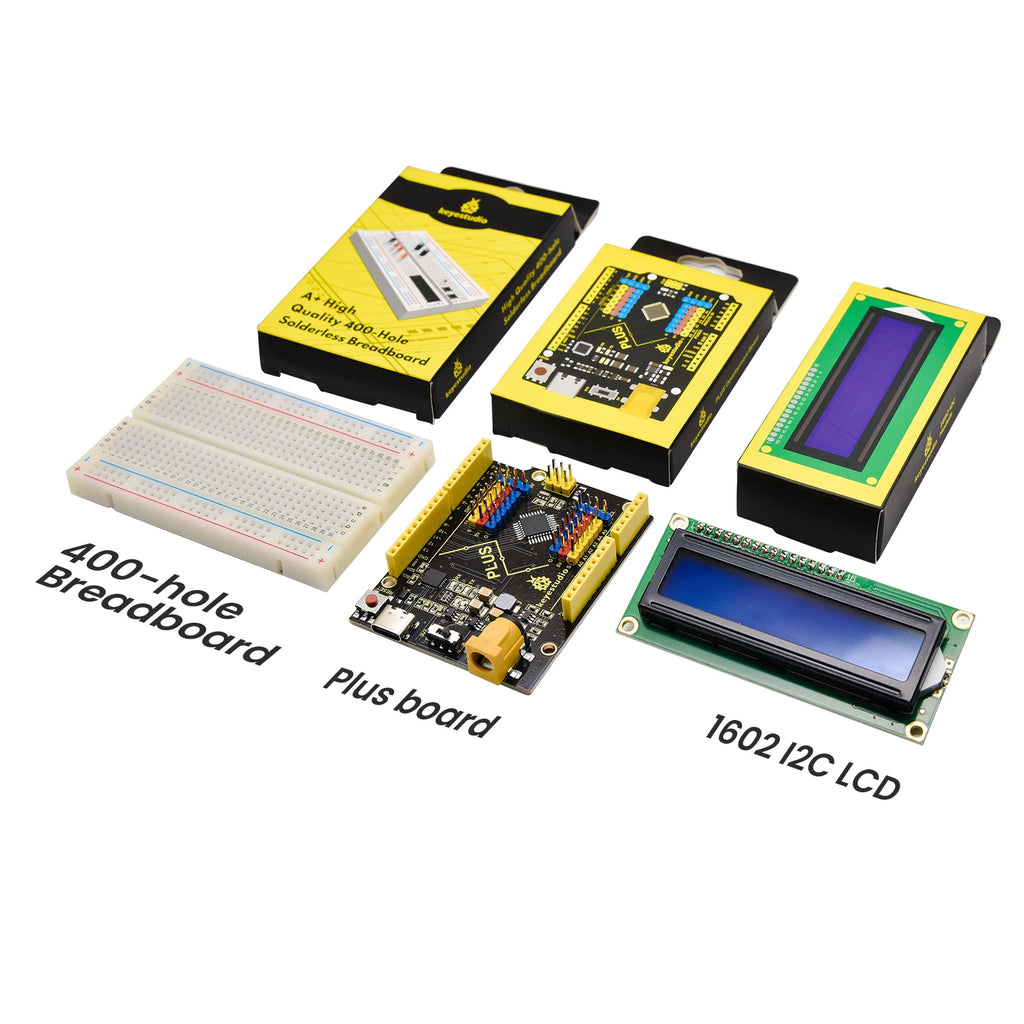 Keyestudio Complete STEM Super Starter Kit With Arduino UNO/ MEGA Plus Board DIY Electronic+28 Project Programming Stater Kit