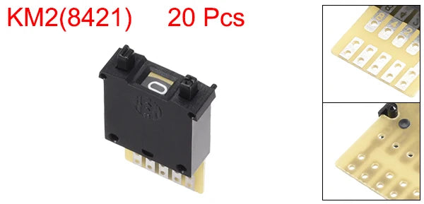 UXCELL 20Pcs DIP Switches BCD Code Thumb wheel Switch KM2 0-9 Digital Black Cream 30x18x8mm for Design of Accounting Systems