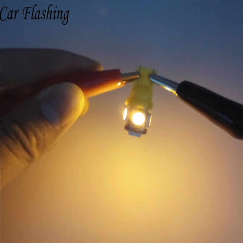 Car Flashing 100Pcs Promotion T10 5 smd 1206 5led 5SMD Car signal LED Light 194 168 192 W5W 3020 12v Auto Wedge Lighting DC lamp