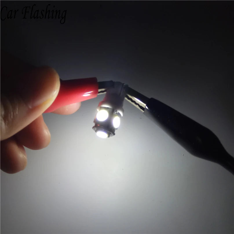 Car Flashing 100Pcs Promotion T10 5 smd 1206 5led 5SMD Car signal LED Light 194 168 192 W5W 3020 12v Auto Wedge Lighting DC lamp