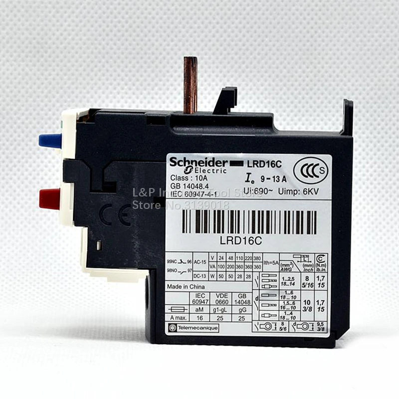 New Original China Schneider Electric Smart Home LR-D16C Contactor LRD16C 9-13A Thermal Overload Relay Suit For LC1D12...D38