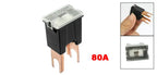 X Autohaux Car Straight Terminal 80A Slow Blow Male 2 Blades Adapter In Pal Fuse Universal Black Auto Accessories