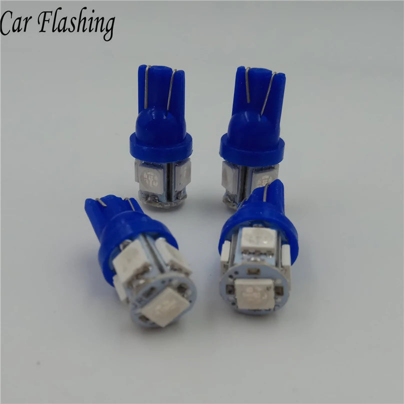 Car Flashing 100Pcs Promotion T10 5 smd 1206 5led 5SMD Car signal LED Light 194 168 192 W5W 3020 12v Auto Wedge Lighting DC lamp