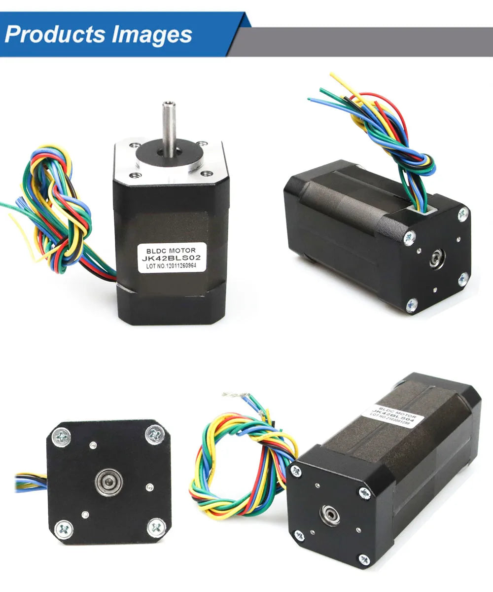 4000Rpm 24V  DC 42BLS01 42BLS02 42BLS03 42BLS04 42mm Square BLDC Motor 3-Phase 26-105W Brushless Motor with Hall-Sensor