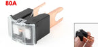 X Autohaux 80A Car Pal Fuse Pacific Type Male Slow Blow Fuse 2 Blades Black Universal For Auto Car Accessories