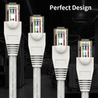 AMPCOM RJ45 Connector Strain Relief Boots Cover for CAT6/5E/5 Ethernet Cable, Plastic Lan Cable Strain Connector Boot Ends Caps