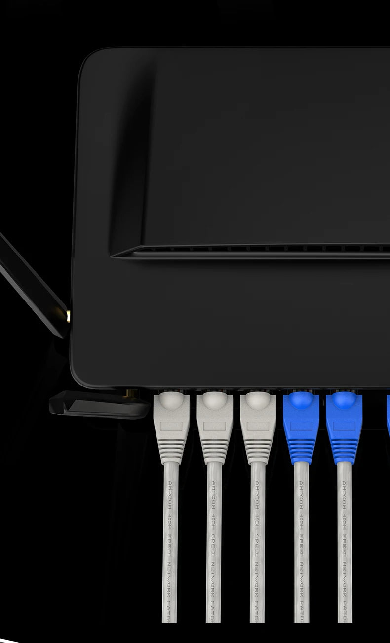 AMPCOM RJ45 Connector Strain Relief Boots Cover for CAT6/5E/5 Ethernet Cable, Plastic Lan Cable Strain Connector Boot Ends Caps
