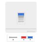 AMPCOM 86 Type Faceplate Computer Socket Panel Network Module RJ11 RJ45 Cable Interface Outlet Wall Socket Electrical Equipment