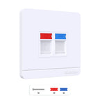 AMPCOM 86 Type Faceplate Computer Socket Panel Network Module RJ11 RJ45 Cable Interface Outlet Wall Socket Electrical Equipment