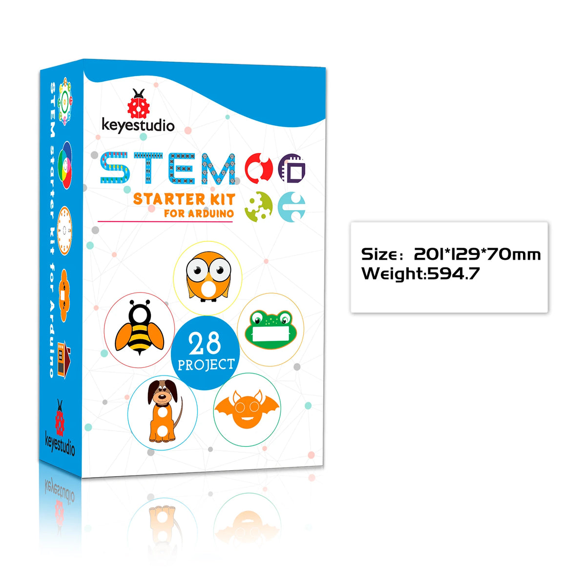 KEYESTUDIO PlusUNO Projects Starter Kit for Arduino Starter Kit Electronic DIY Programming Educational STEM Kit+28 Projects