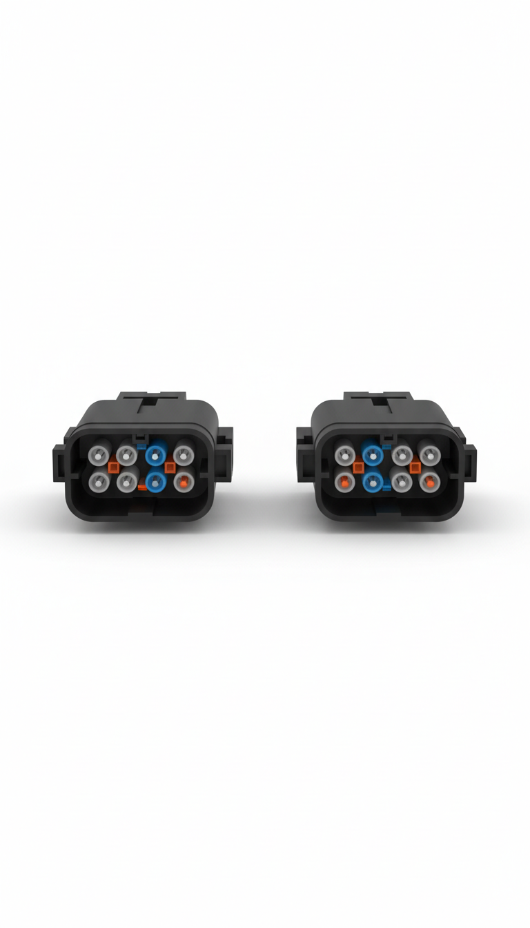 Multi-Pin Signal Harness Connector, Steel Black