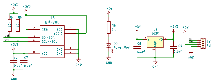 Bmp280 3.3-5V High Precision Atmospheric Pressure Sensor Module Digital Barometric Temperature Humidity Sensor Module I2C