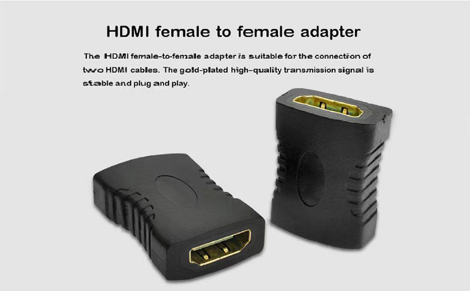 HDMI Female to Female Connector HDMI Extension Cable High-Definition Connector Version 1.4 Computer Video HDMI Straight Connecto