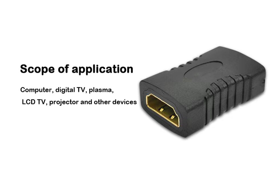HDMI Female to Female Connector HDMI Extension Cable High-Definition Connector Version 1.4 Computer Video HDMI Straight Connecto