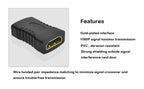 HDMI Female to Female Connector HDMI Extension Cable High-Definition Connector Version 1.4 Computer Video HDMI Straight Connecto