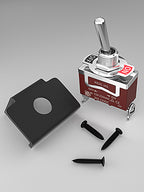 DaierTek 30A Waterproof Toggle Switch 12V with Mounting Bracket SPST ON/Off Covered Toggle Switch Panel Mount for Marine Boat