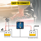 SucceBuy Split Charge Relay Kit Voltage Sense Relay Professional 12V 140AMP 2/4/5/6 mtr Battery Cable for ATVs UTVs RVs Camping