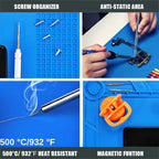 For BGA Soldering Station Silicone Repair Pad Magnetic Heat-Resistant Adsorption Soldering Mat Platform