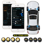 Bluetooth 4.0 5.0 Car Tire Pressure Sensor APP Display Android iOS BLE TPMS Universal External Alarm Tire Pressure Sensors