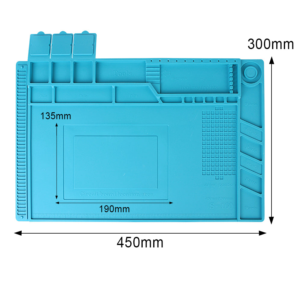For BGA Soldering Station Silicone Repair Pad Magnetic Heat-Resistant Adsorption Soldering Mat Platform