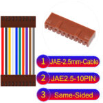 JAE 2.5mm 10-Pin Same-Side-Head 22AWG PVC Cable