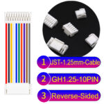 JST GH1.25mm 10-Pin Reverse-Side-Head 28AWG PVC Cable