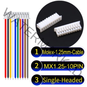 Molex MX1.25mm Picoblade 10-Pin Single-Headed 28AWG UL1571 Cable