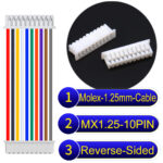 Molex MX1.25mm Picoblade 10-Pin Reverse-Side-Head 28AWG UL1571 Cable