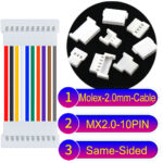 Molex MX2.0mm 10-Pin Male Same-Side-Head Cable