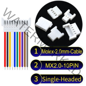 Molex MX2.0mm 10-Pin Female Single-Headed Cable