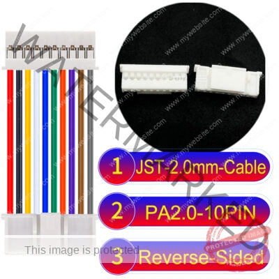 JST PA2.0 10Pin Reverse-Side-Head Cable