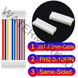 JST 2.0mm PH2.0 10Pin Same-Side-Head Cable