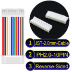 JST 2.0mm PH2.0 10Pin Reverse-Side-Head Cable