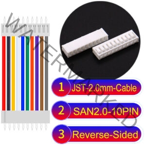 JST 2.0mm SAN2.0 10Pin Reverse-Side-Head Cable