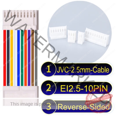 JVC 2.5mm 10-Pin Reverse-Side-Head 22AWG PVC Cable