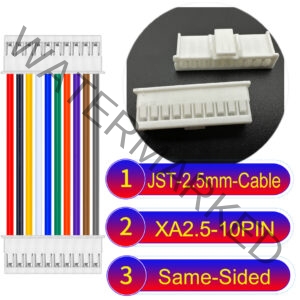 JST 2.5mm XA 10Pin Same-Side-Head Cable