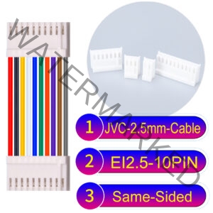 JVC 2.5mm 10-Pin Same-Side-Head 22AWG PVC Cable